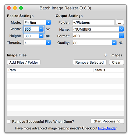 resizing tool for non mac